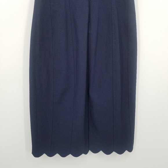 Banana Republic Scalloped Bi-Stretch Sheath Dress 8P - Picture 8 of 11